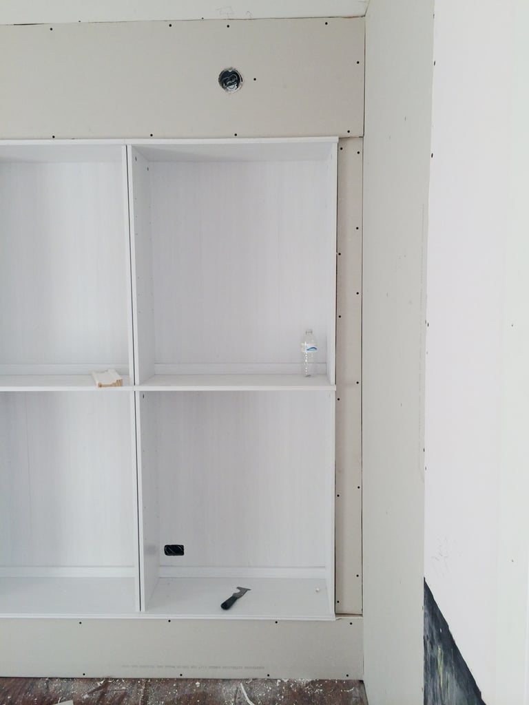 DIY Ikea Built-In Bookcases