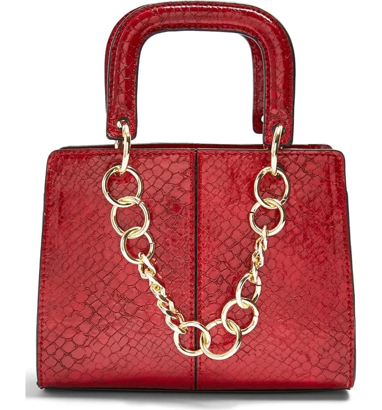 Topshop Case Chain Detail Faux Leather Crossbody Bag | Best Nordstrom Products Under $50 ...