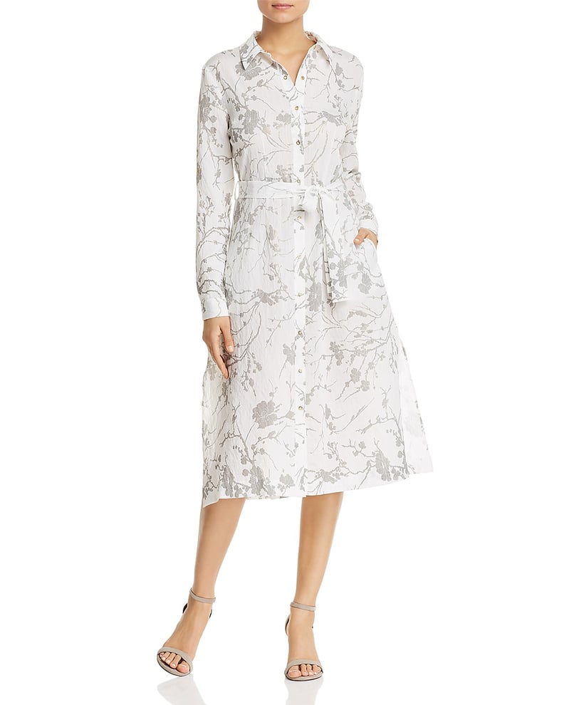 T Tahari Millie Floral-Print Midi Shirt Dress