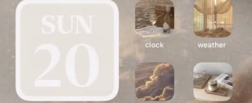 Neutral iOS 14 Home Screen Aesthetic Ideas