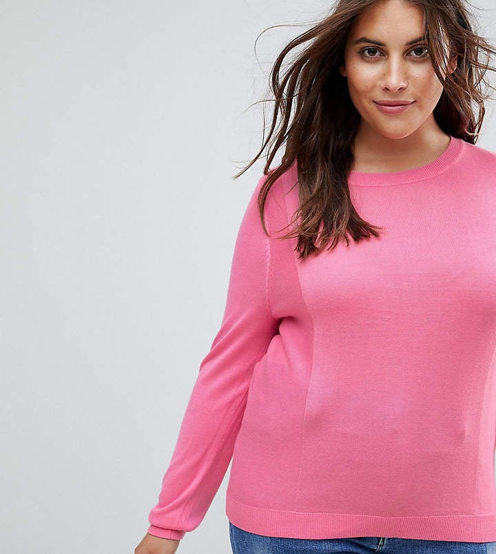ASOS Sweater With Crew and Panel Detail