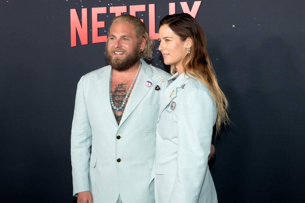 Jonah Hill and Sarah Brady Wear Matching Blue Gucci Suits