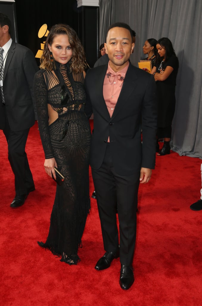 Chrissy Teigen and John Legend at the 2017 Grammys