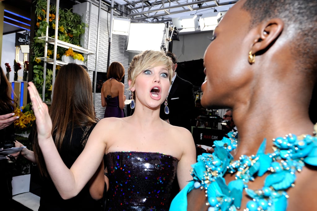 When Jennifer Lawrence Made This Face While Meeting Lupita Nyong'o