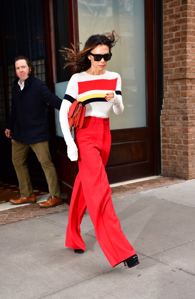 Victoria Beckham's Red Trousers November 2018