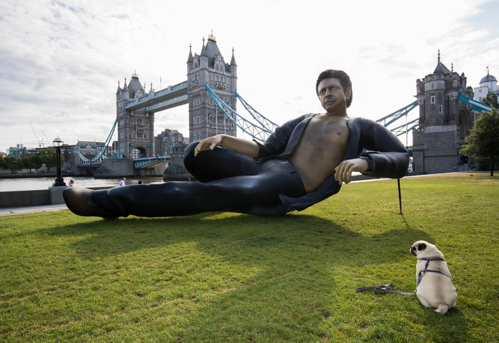 Giant Jeff Goldblum Sculpture in London
