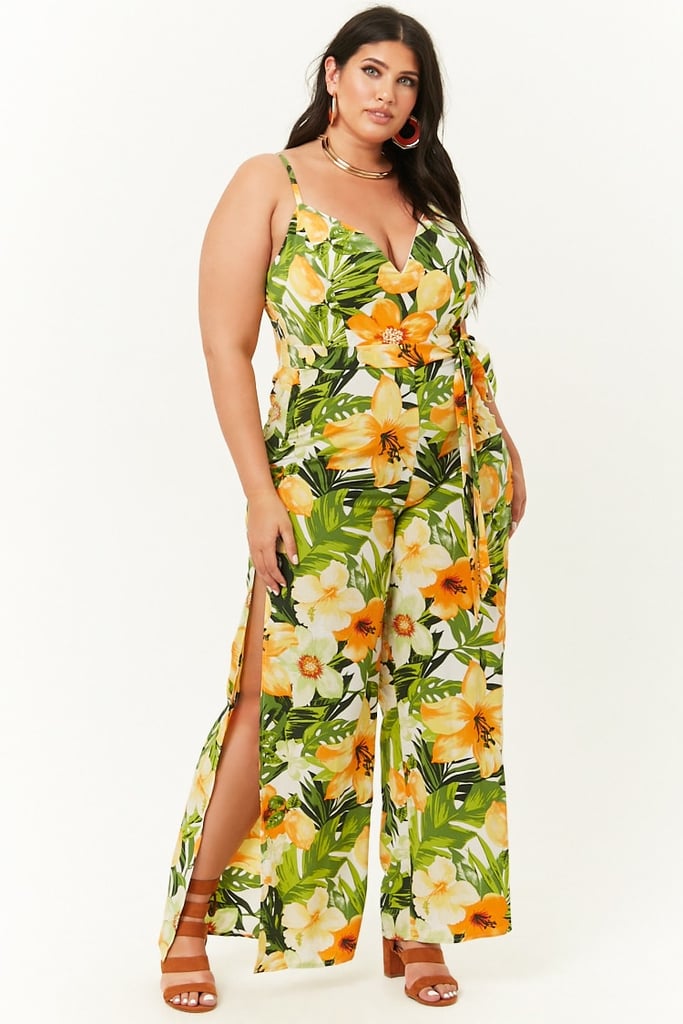 Tropical Floral Print Jumpsuit