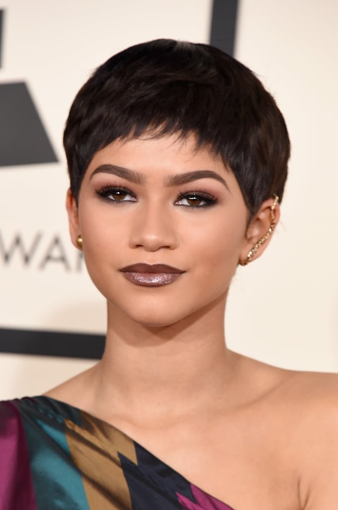 Zendaya's Plum Lips and Eyes at the Grammy Awards in 2015