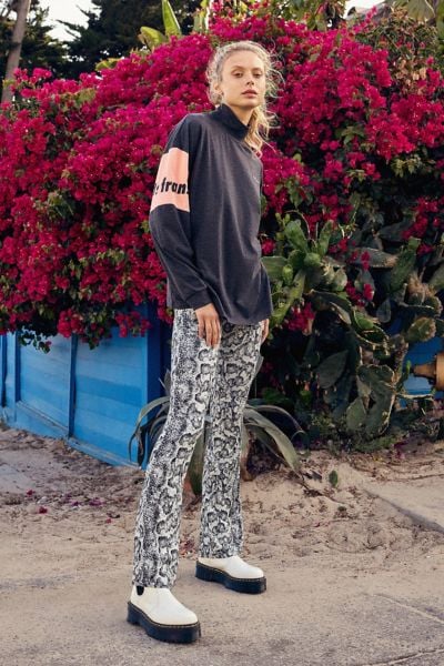 UO Allie Printed Kick Flare Pants