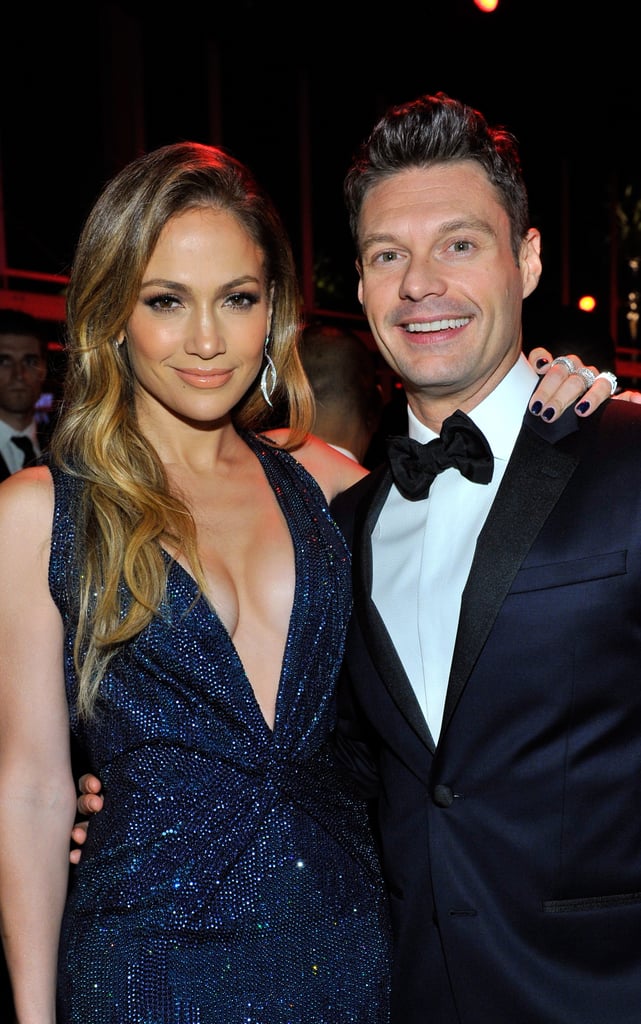 Ryan Seacrest was all smiles around Jennifer Lopez.
