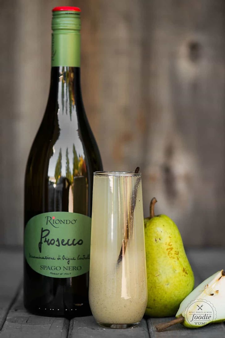 Vanilla Pear Prosecco Best Thanksgiving Cocktail Recipes 2019 POPSUGAR Food Photo 36