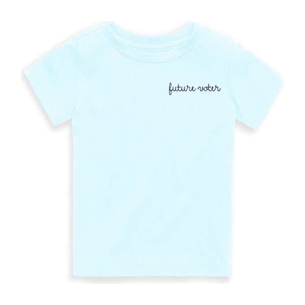 Future Voter Embroidered Short-Sleeve Tee in Blue