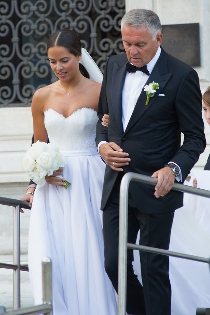 But For the Big Ceremony, She Went With a Full Strapless Gown