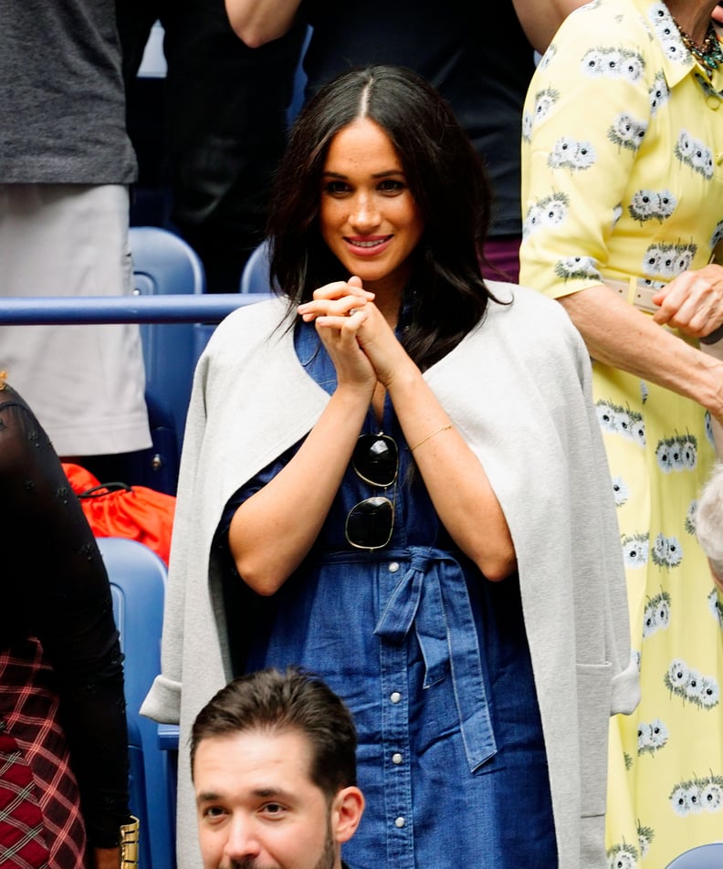 Meghan Markle Wearing a Denim Dress at the US Open