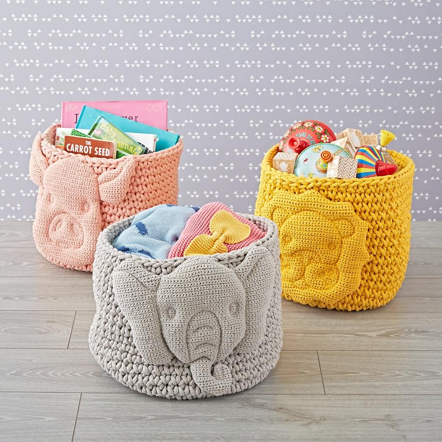 Baby Animal Knit Bin