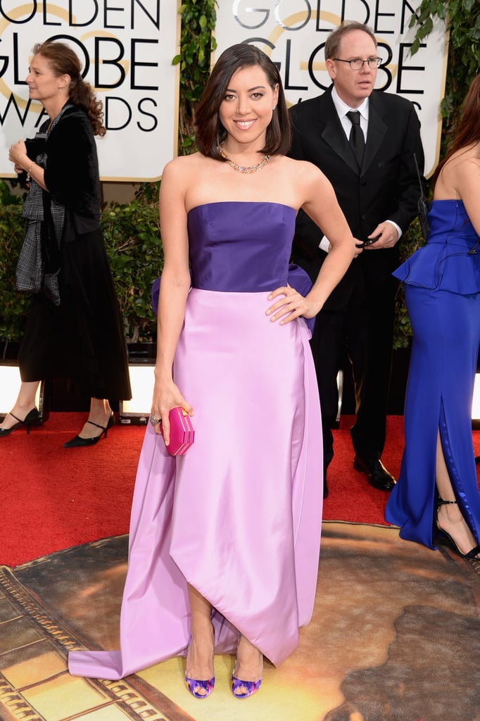 Aubrey Plaza at the Golden Globes 2014