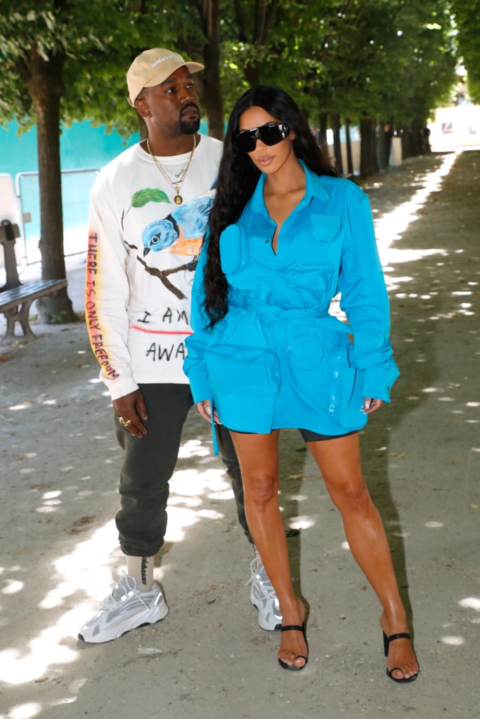 Kim Kardashian and Kanye West at Paris Fashion Week 2018