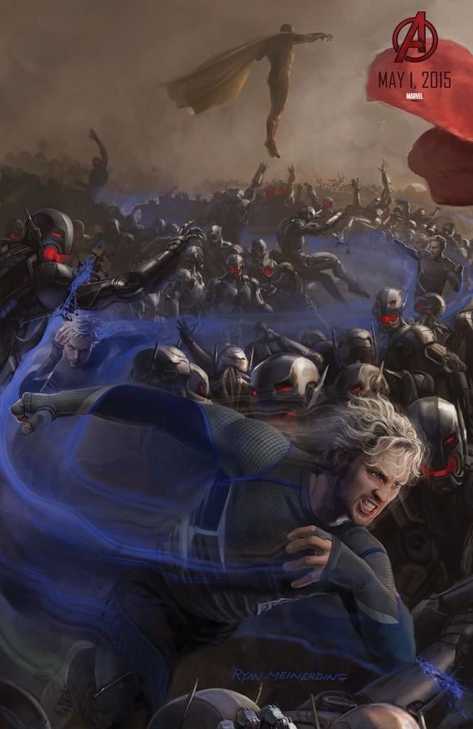 Aaron Taylor Johnson As Quicksilver The Avengers Are Back In The Epic First Posters For Age Of Ultron Popsugar Entertainment Photo 5