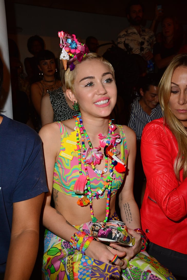 Miley Cyrus Celebrities Front Row At New York Fashion Week Spring 