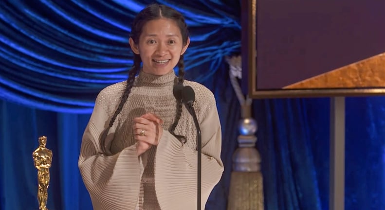 Chloé Zhao at the 2021 Oscars
