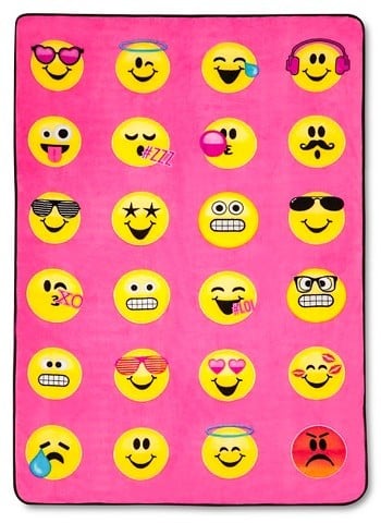 Emoji Pink Bed Blanket