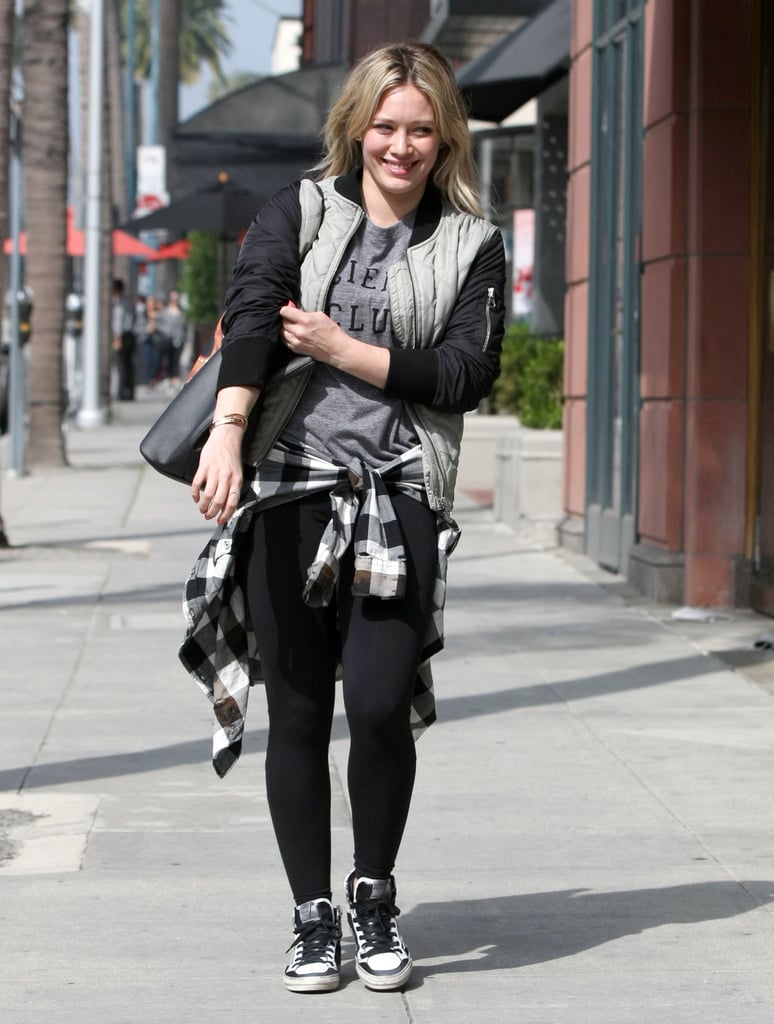 Hilary Duff looked ready for the gym in LA on Friday.