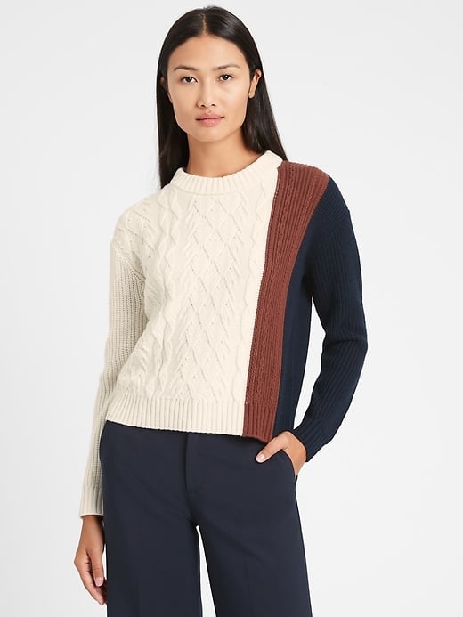 Banana Republic Cable-Knit Cropped Sweater