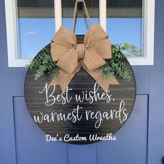 Best Wishes Warmest Regards Welcome Wreath