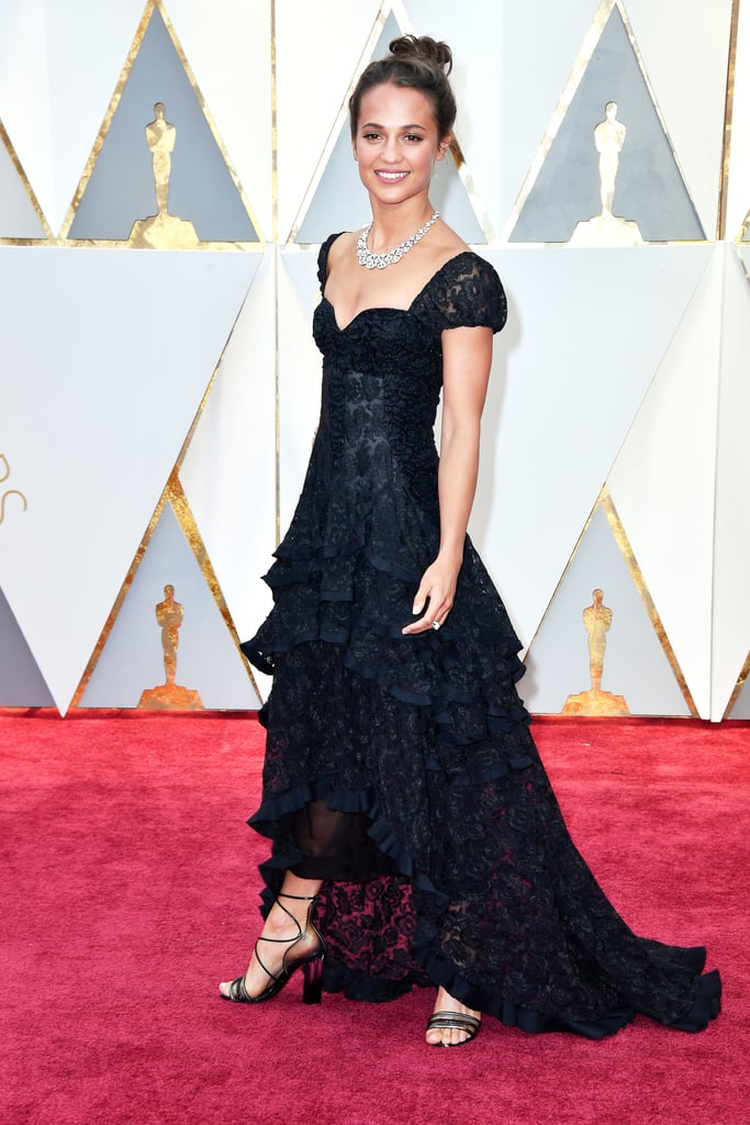 Alicia Vikander in Louis Vuitton at the 2017 Oscars | POPSUGAR Fashion