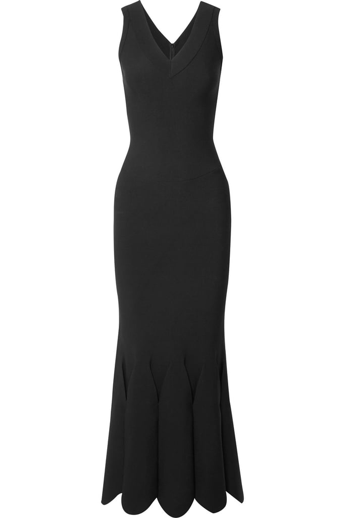 Alaïa Pintucked stretch-knit gown