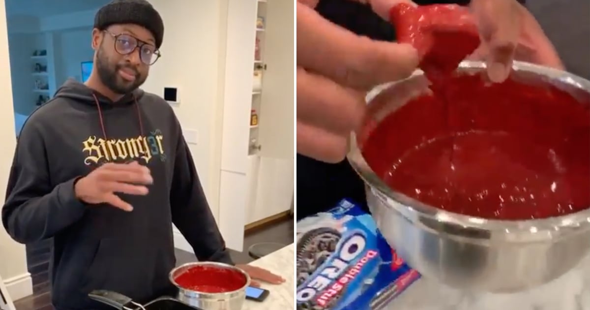 Dwyane Wade Makes Deep Fried Red Velvet Oreos Video Popsugar Food
