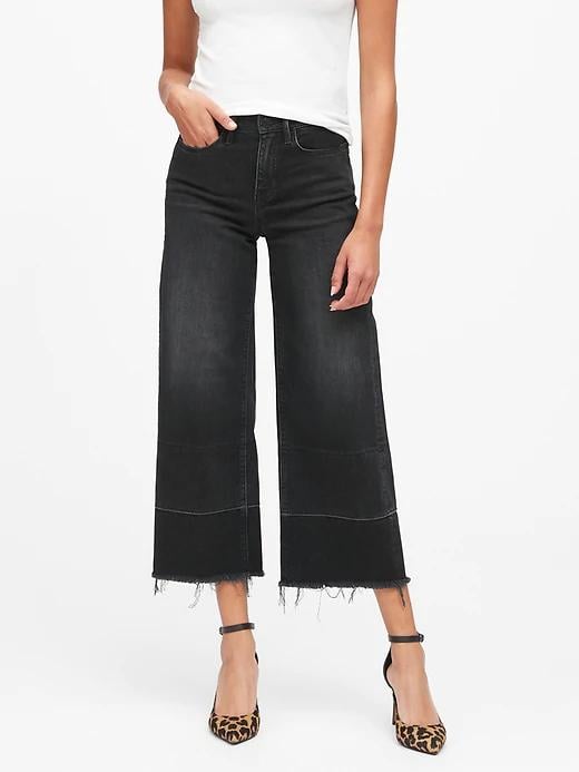 High-Rise Wide-Leg Cropped Jeans