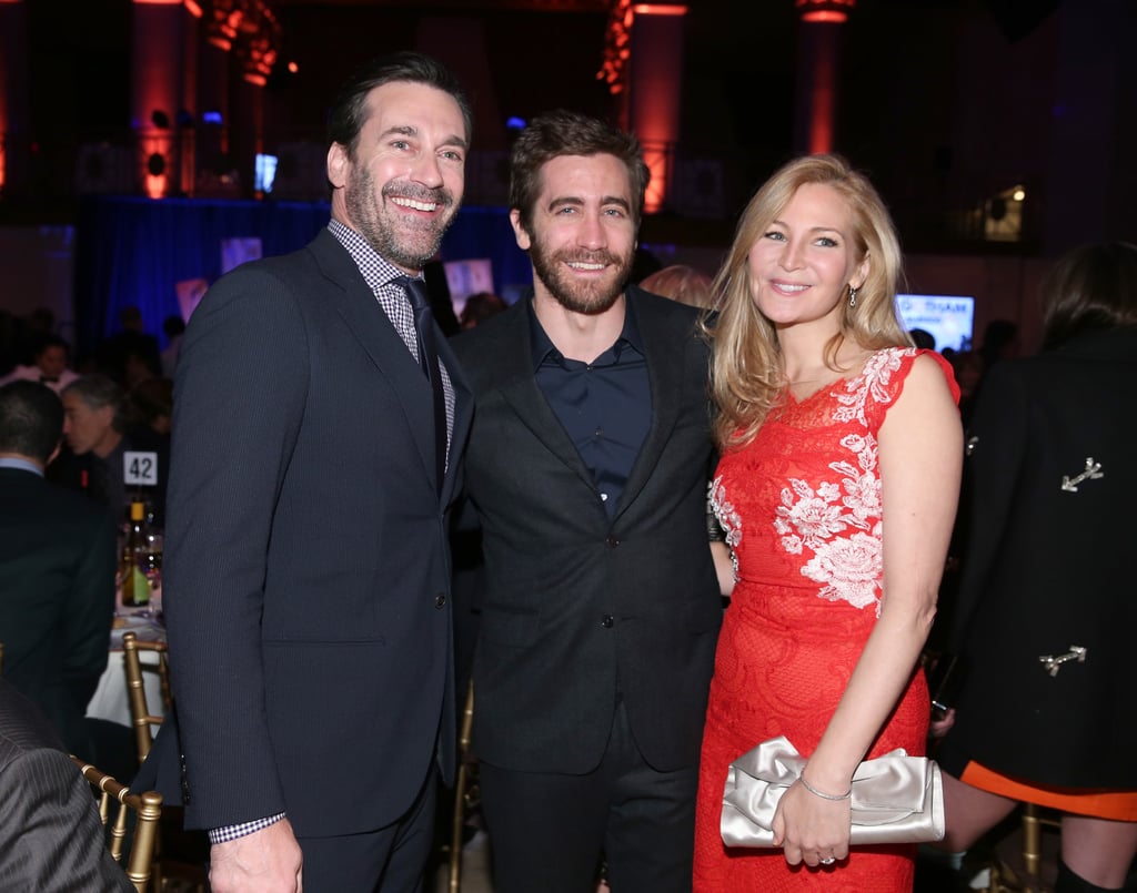 Jon and his partner, Jennifer Westfeldt, mingled with Jake Gyllenhaal.