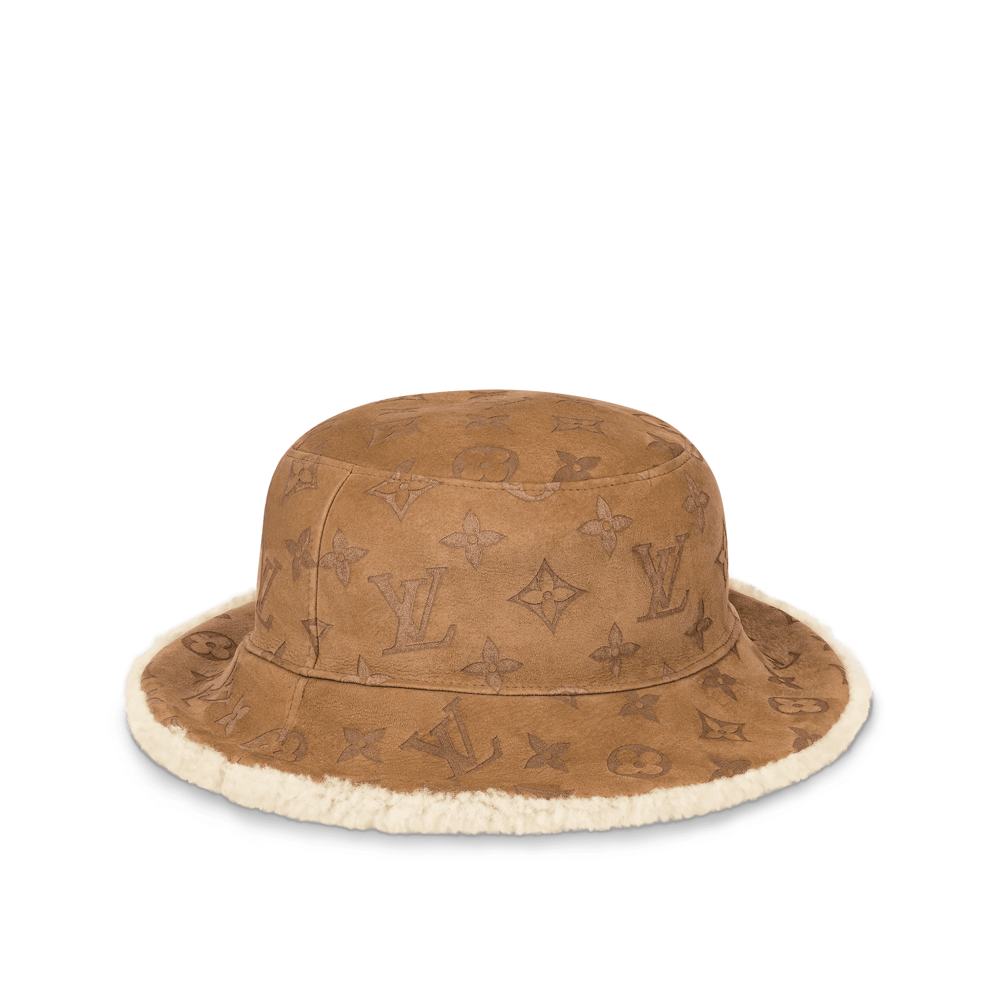 Lv inspired fur bucket hats