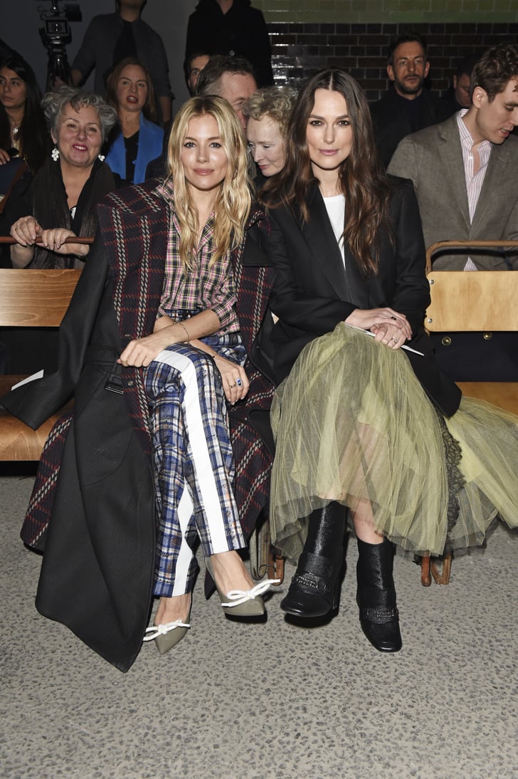 Sienna Miller And Keira Knightley Burberry Front Row Autumn Winter