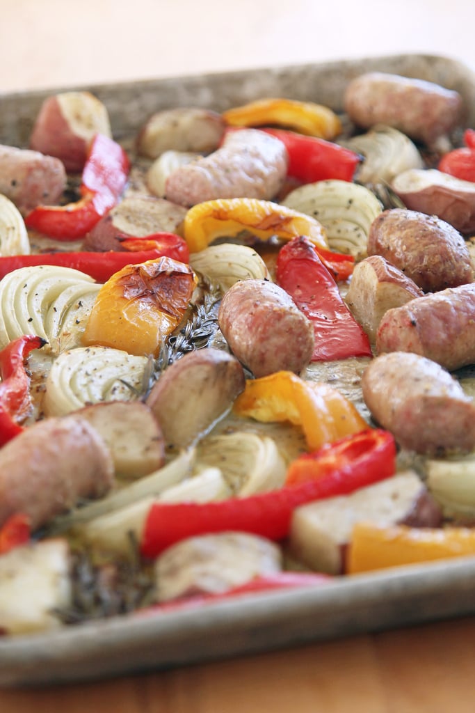 1-Pan Roasted Italian Sausage, Peppers, and Onions