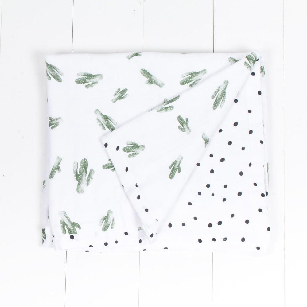 Bebe au Lait Double-Sided Muslin Snuggle Blanket