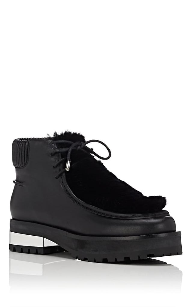Opening Ceremony Duke Fur & Leather Ankle Boots