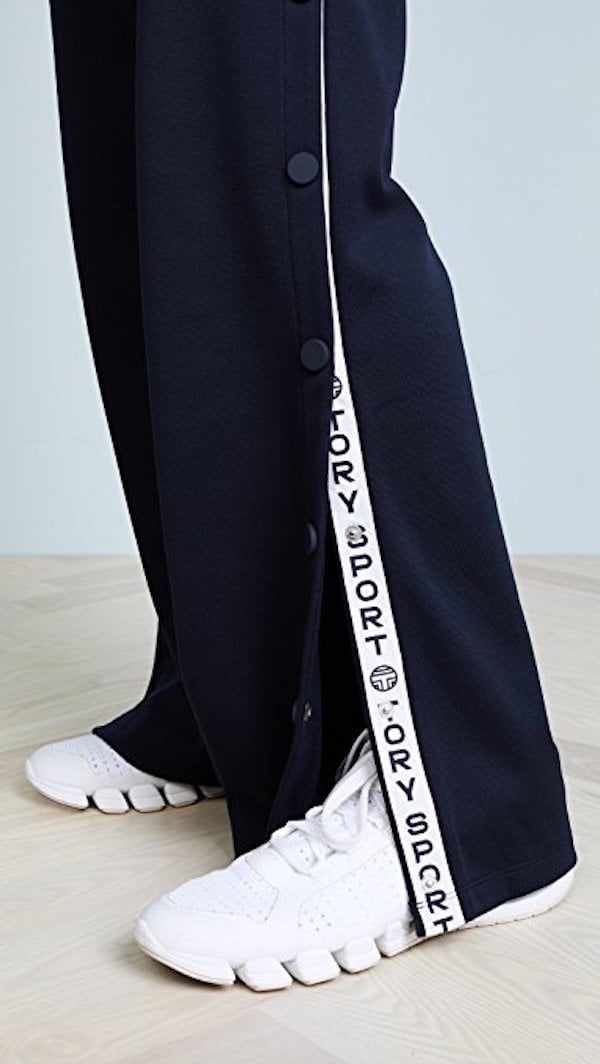 tory burch tear away track pants