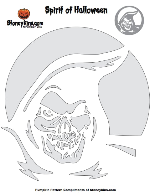 Grim Reaper Pumpkin Stencil | Free Halloween Printables | POPSUGAR ...