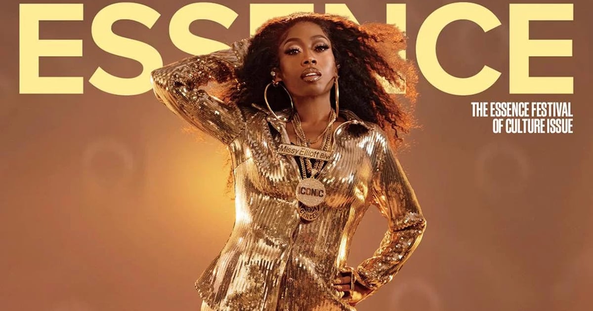 Missy Elliott’s Gold Pantsuit on Essence’s Hip-Hop Cover