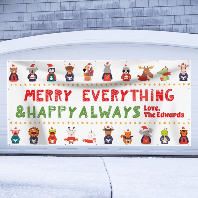 Merry Everything Personalized Garage Door Banner