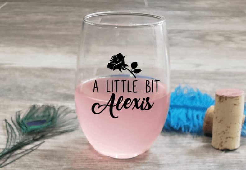 Schitt's Creek® Stemless Wine Glass and Bottle Stopper — Trudy's Hallmark