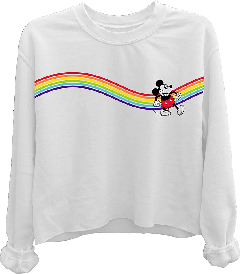 Disney Ladies' Mickey Mouse Cropped Crewneck