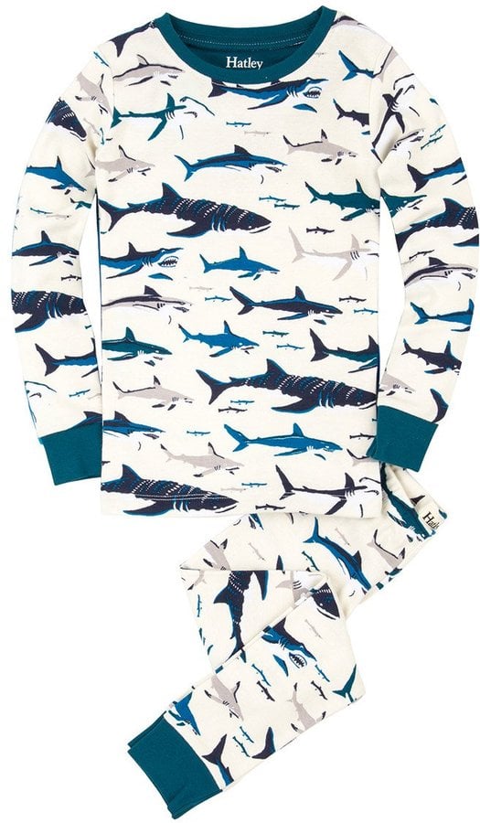 Hatley Youth Boy's Toothy Shark PJ Set
