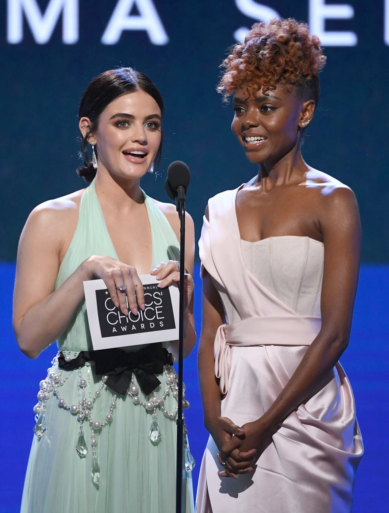 Lucy Hale and Ashleigh Murray at the Critics' Choice 2020
