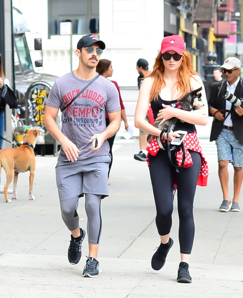 Sophie Turner and Joe Jonas Out With Their Dog