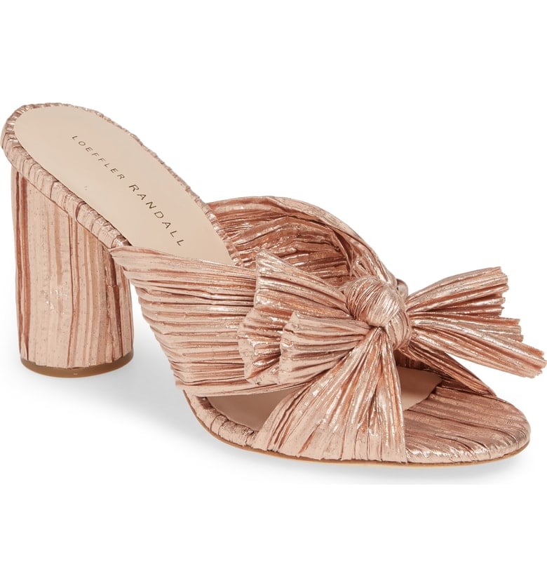 Loeffler Randall Penny Knotted Lamé Sandals