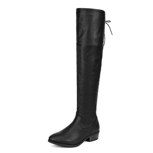 Dream Pairs Over the Knee Thigh High Low Heel Classic Slouch Boot