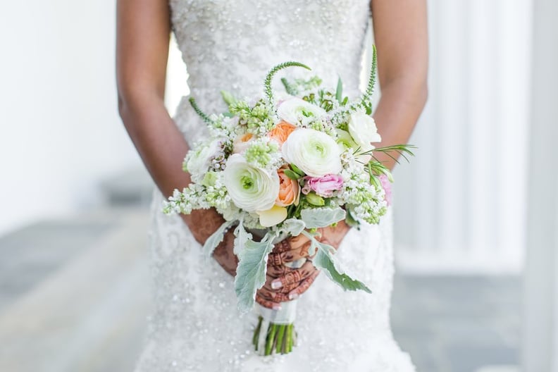 Peach and White